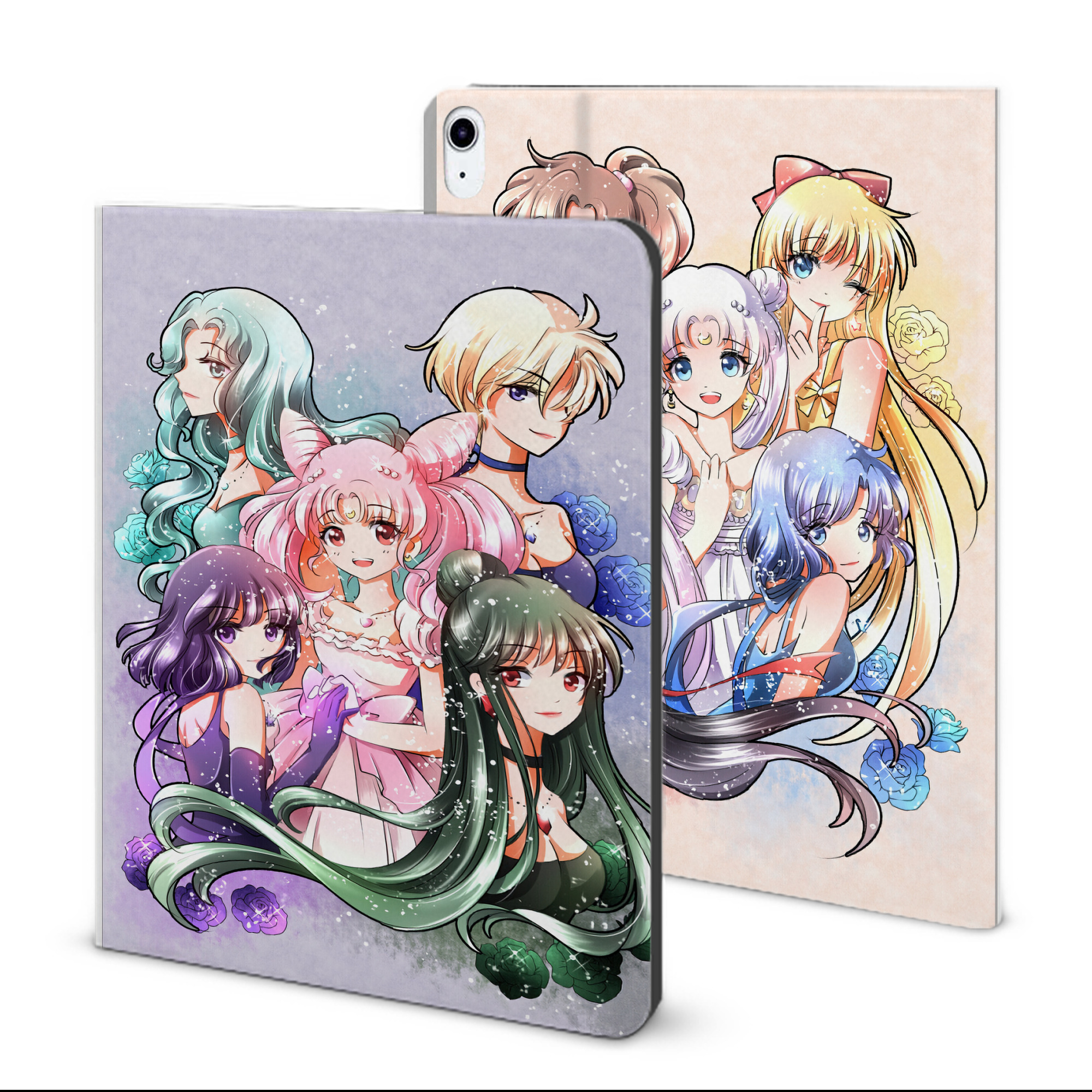 （画像用） 美少女戦士セーラームーン Sailor Moon IPad ケース ブック型 PUレザー TPU 耐衝撃 軽量 薄型 ペン収納なし 全面保護 IPad 各モデル対応